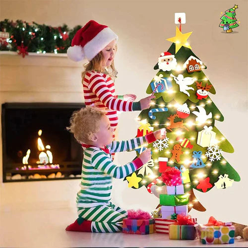 Árvore de Natal Educativa Montessori Tesouro - Enfeites + Pisca Pisca