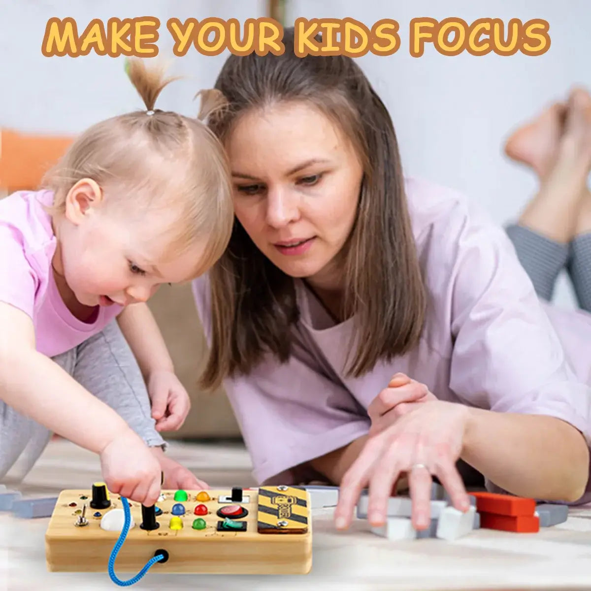 Painel de Controle e Botões Montessori - Desenvolvimento Rápido e Criativo - 2 a 6 Anos